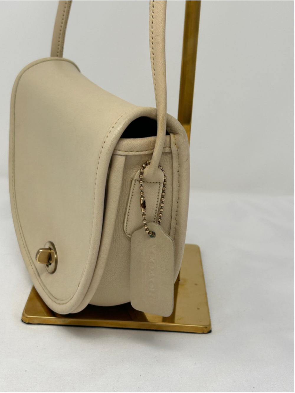 Vintage Coach Watson 9981 Bone Leather Crossbody Bag USA 90s - Picture 6 of 12